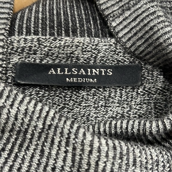 All Saints Cecily Twist Jumper in Heather Black Grey size M - Picture 10 of 12